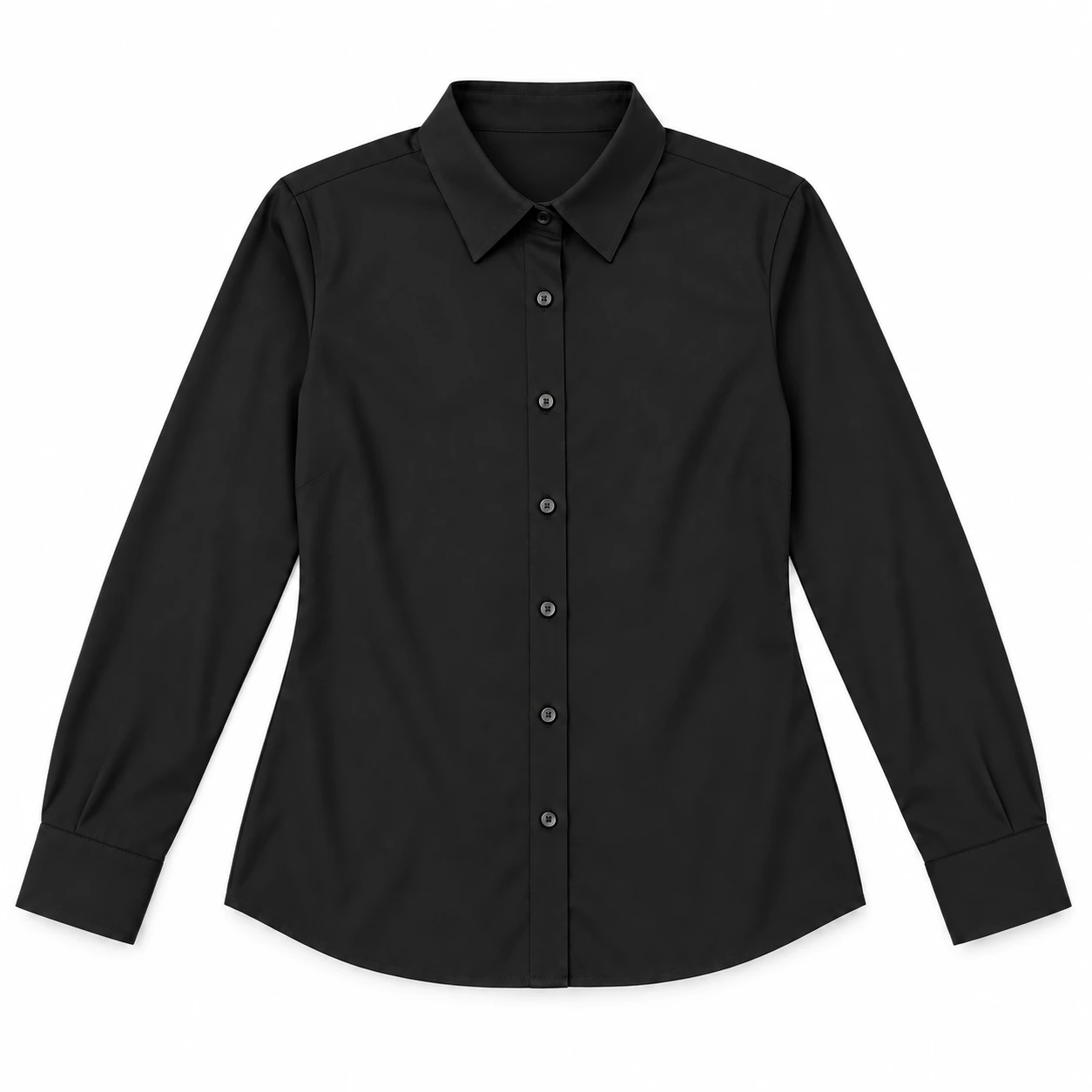 blusa popelina negra manga larga marinelli (1)