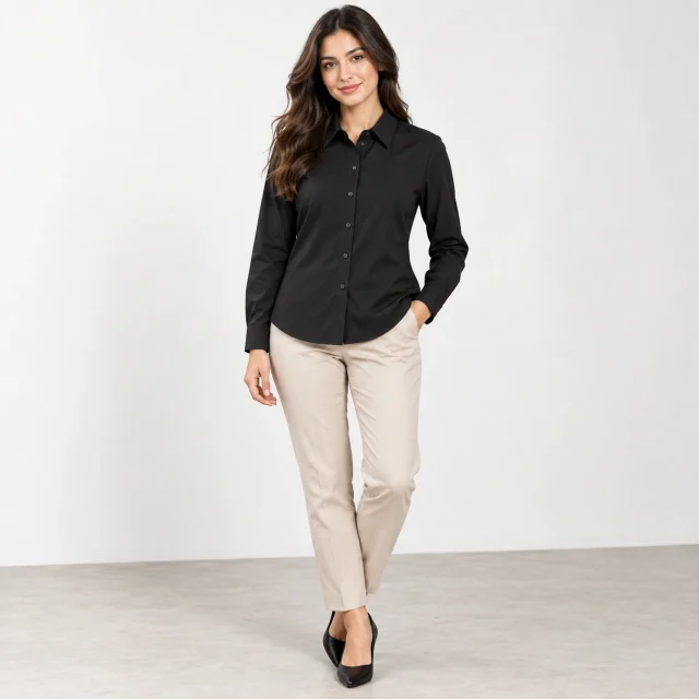 blusa popelina negra manga larga marinelli (3)