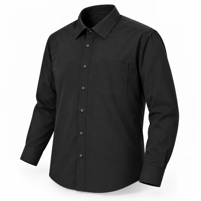 camisa popelina negra manga larga marinelli (1)