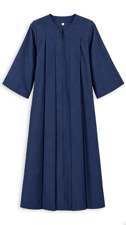 toga con cierre azul marino